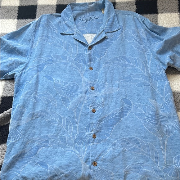 Tommy Bahama Light Blue Silk Shirt - Picture 3 of 4